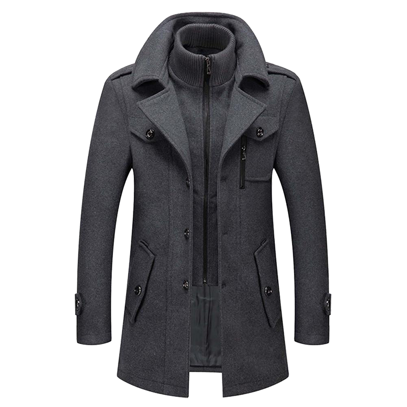 Herrenmantel mit modernem Schnitt und praktischen Taschen - 3