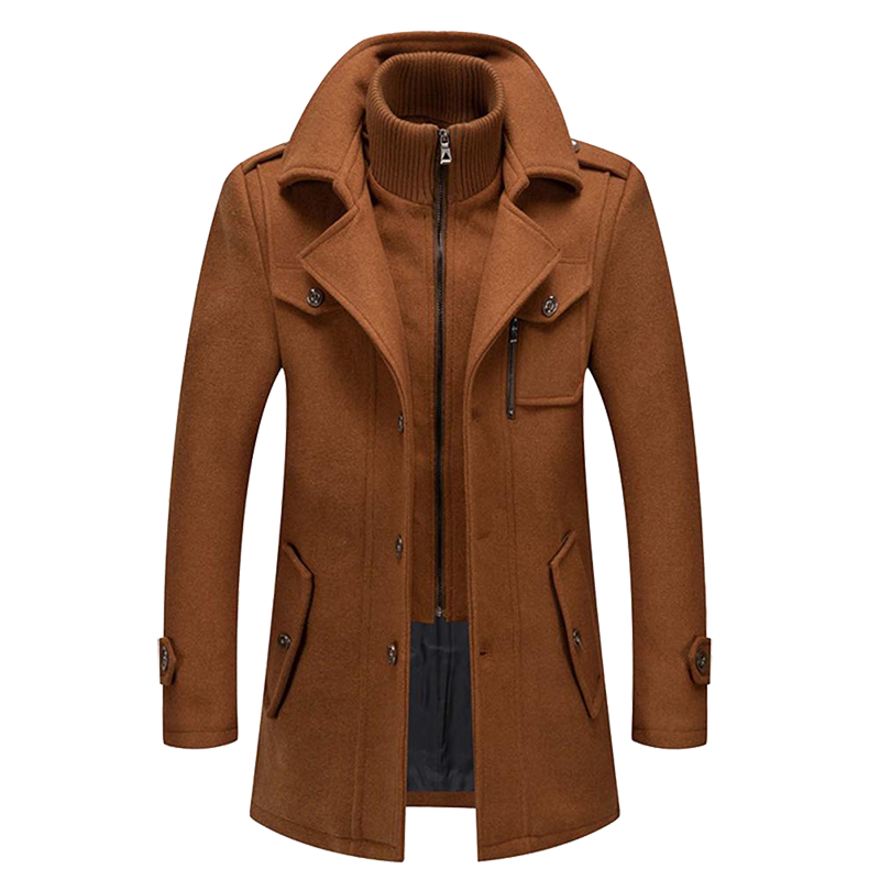 Herrenmantel mit modernem Schnitt und praktischen Taschen - 5