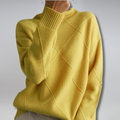 Pullover Damen mit Rautenstruktur und Rollkragen - 1