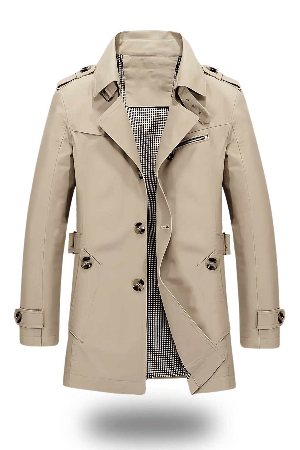 Trenchcoat Herren mit klassischem Schnitt und stilvollen Details - 1