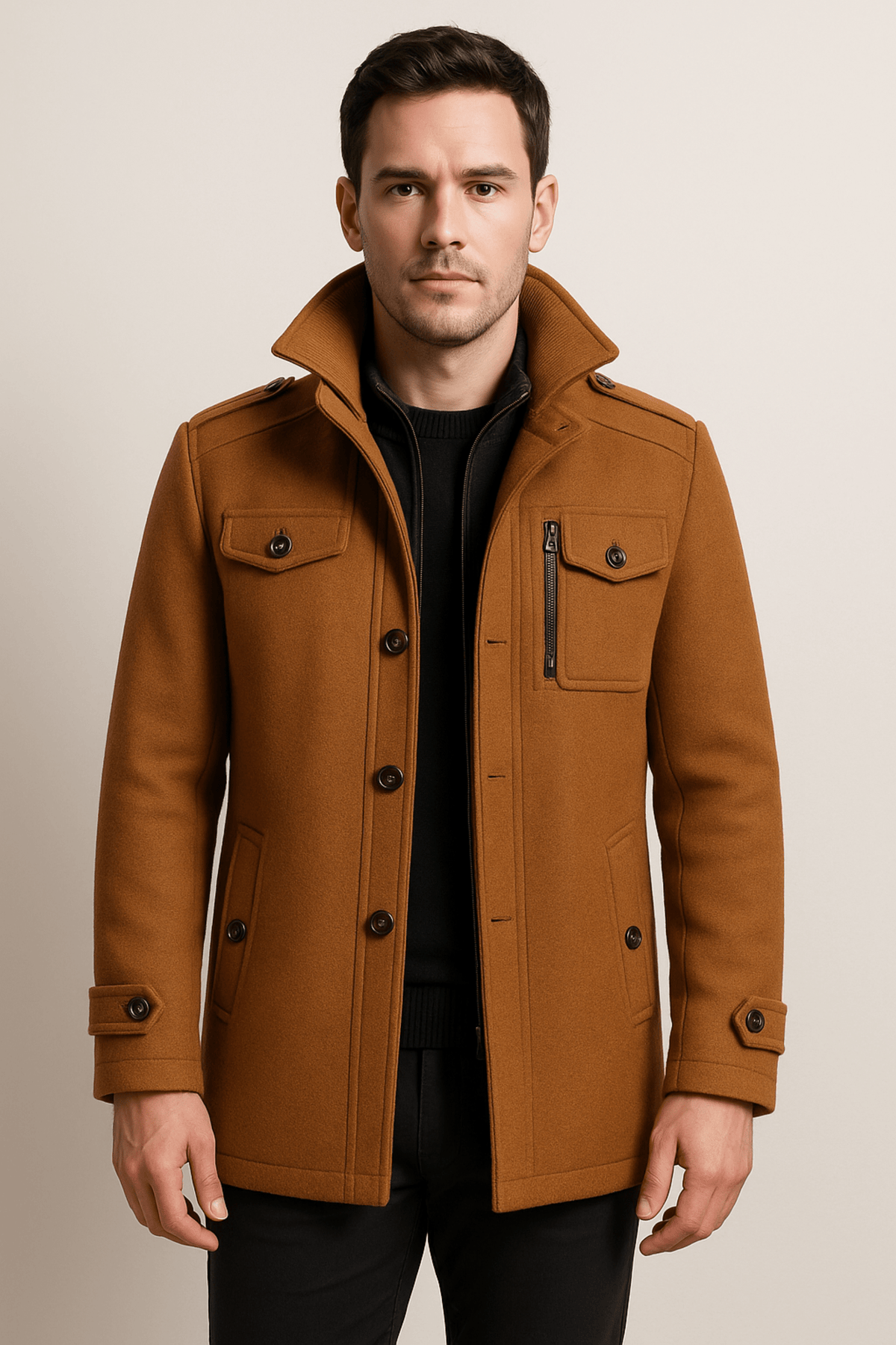 Moderne Herrenjacke mit funktionalem Schnitt und praktischen Taschen - 3