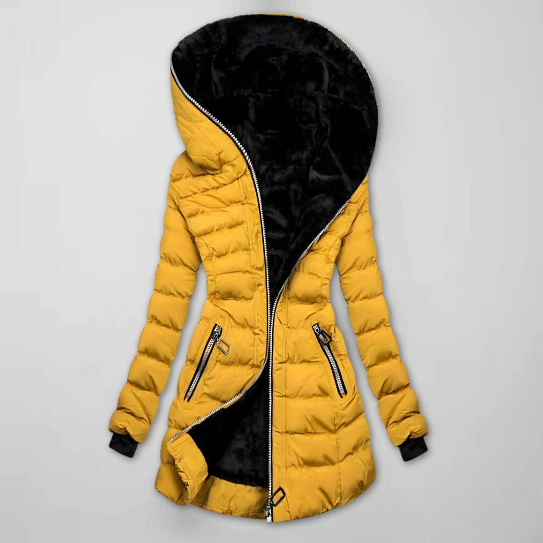 Damen Winterjacke mit Kapuze – Modischer, taillierter Schnitt und kuschelige Innenausstattung | A&B - 1 - Annoboutique