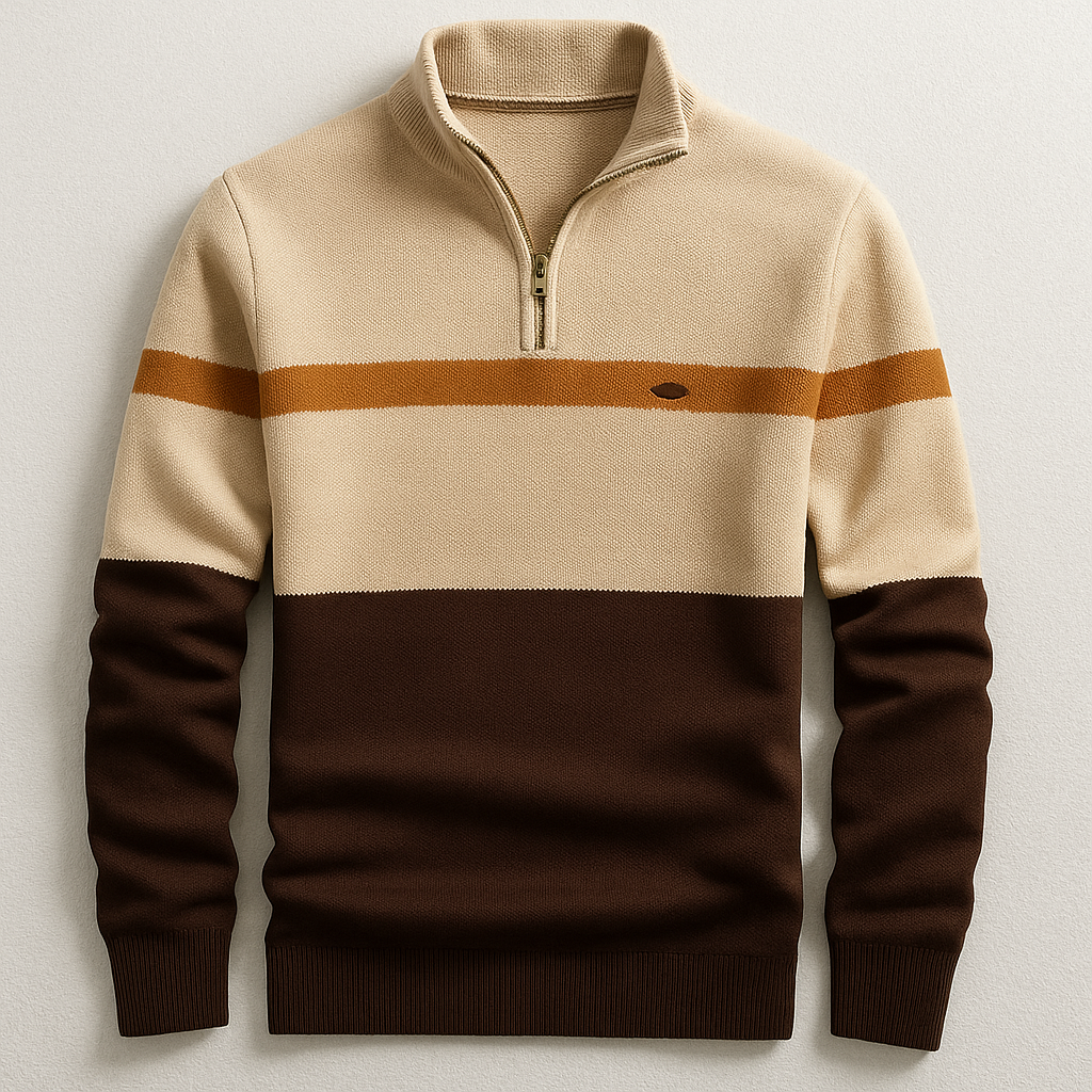 Pullover Herren mit Stehkragen und Reißverschluss - 5