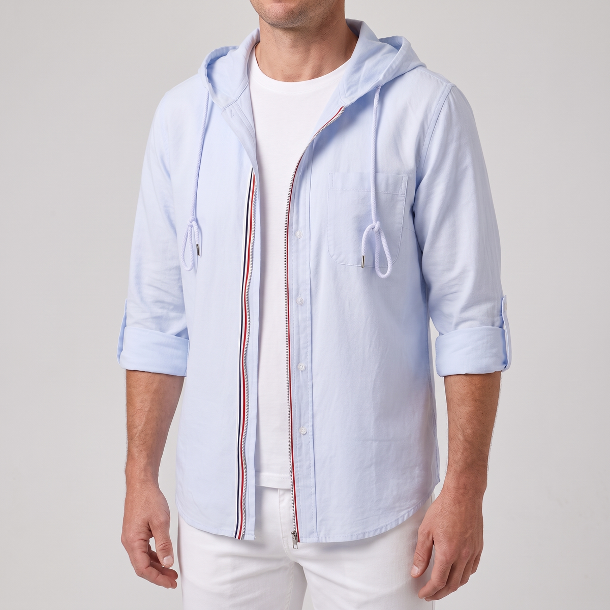 Modische Herren Jacke mit lässigem Schnitt und Kapuze - 1