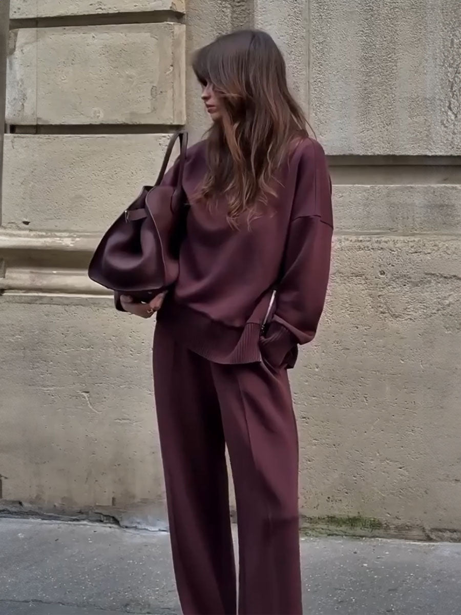Loungewear Set Damen mit entspannter Passform und weitem Bein | A&Z - 1 - Atelier-Zofia