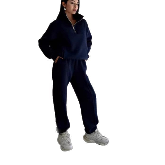Lounge Set Damen mit hohem Kragen und lockerer Passform - 2