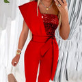 Jumpsuit Damen mit asymmetrischem Schnitt und taillierter Passform - 4