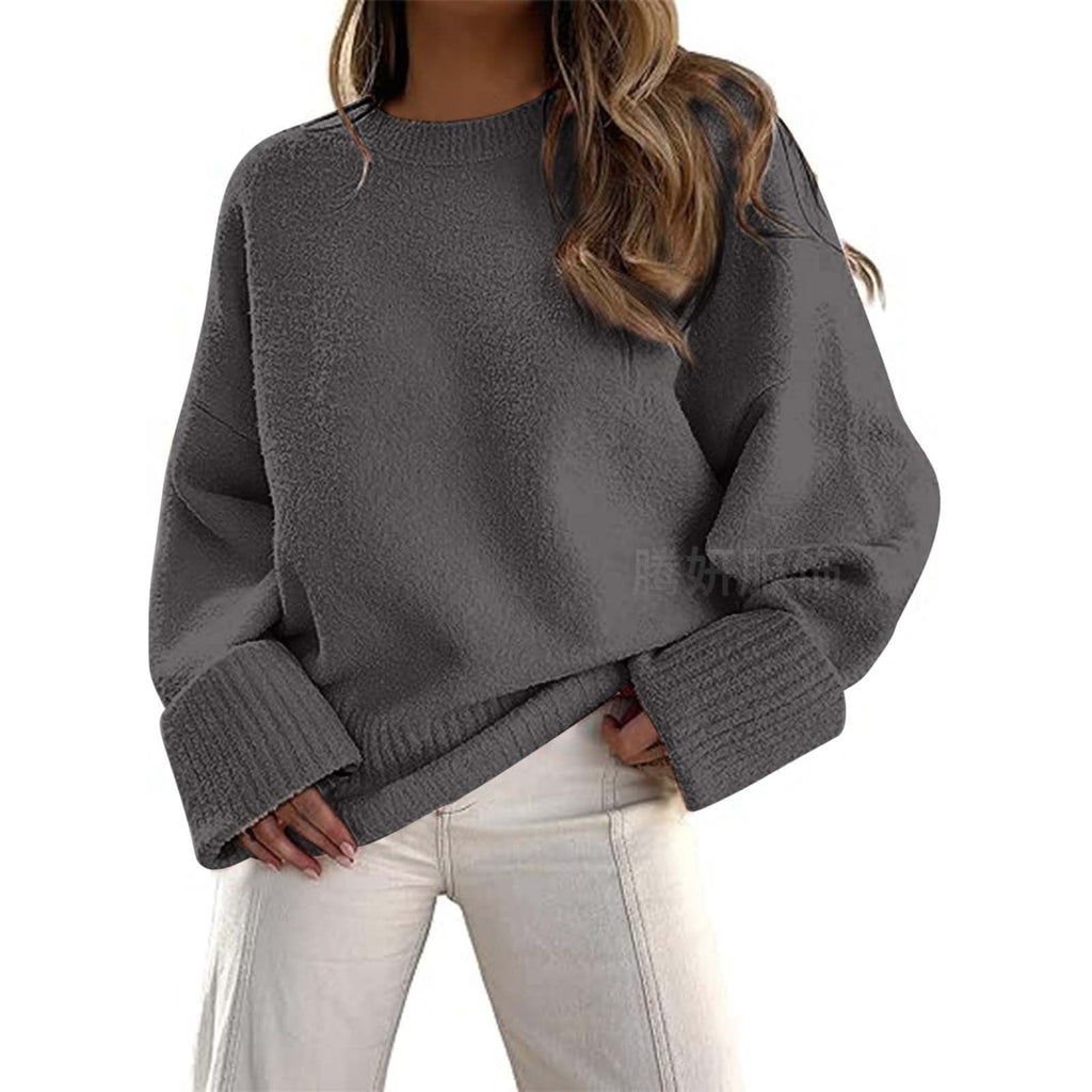 Pullover Damen in lässiger, weiter Form mit breiten Bündchen - 3