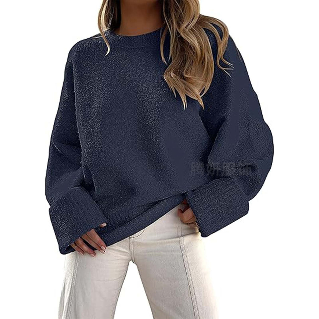 Pullover Damen in lässiger, weiter Form mit breiten Bündchen - 6