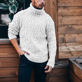 Pullover Herren mit hohem Kragen und strukturiertem Design - 5