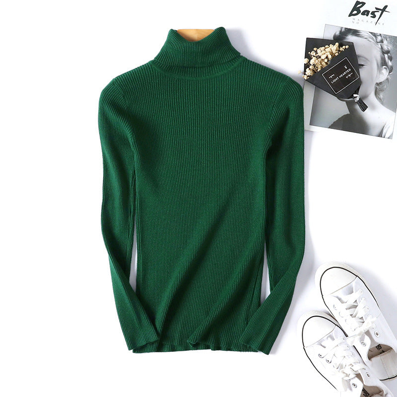 Pullover Damen mit Stehkragen und strukturiertem Rippdesign - 1
