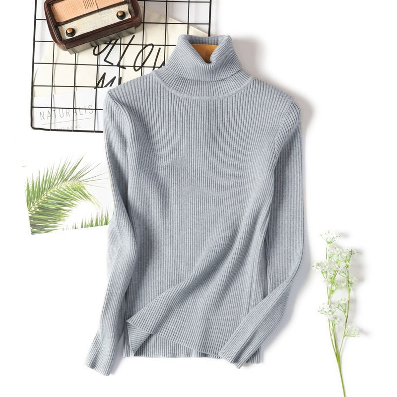Pullover Damen mit Stehkragen und strukturiertem Rippdesign - 4