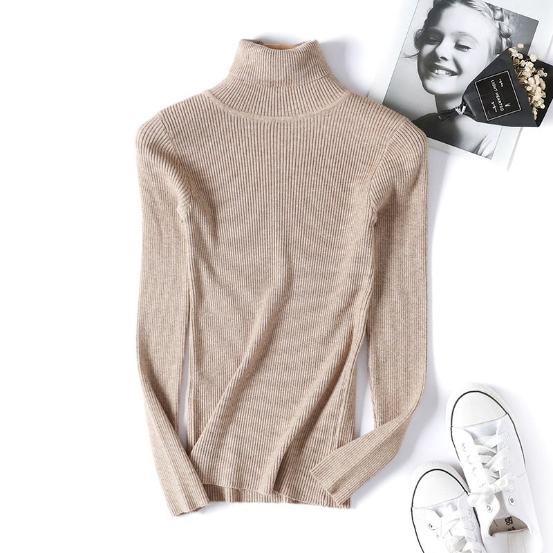 Pullover Damen mit Stehkragen und strukturiertem Rippdesign - 6