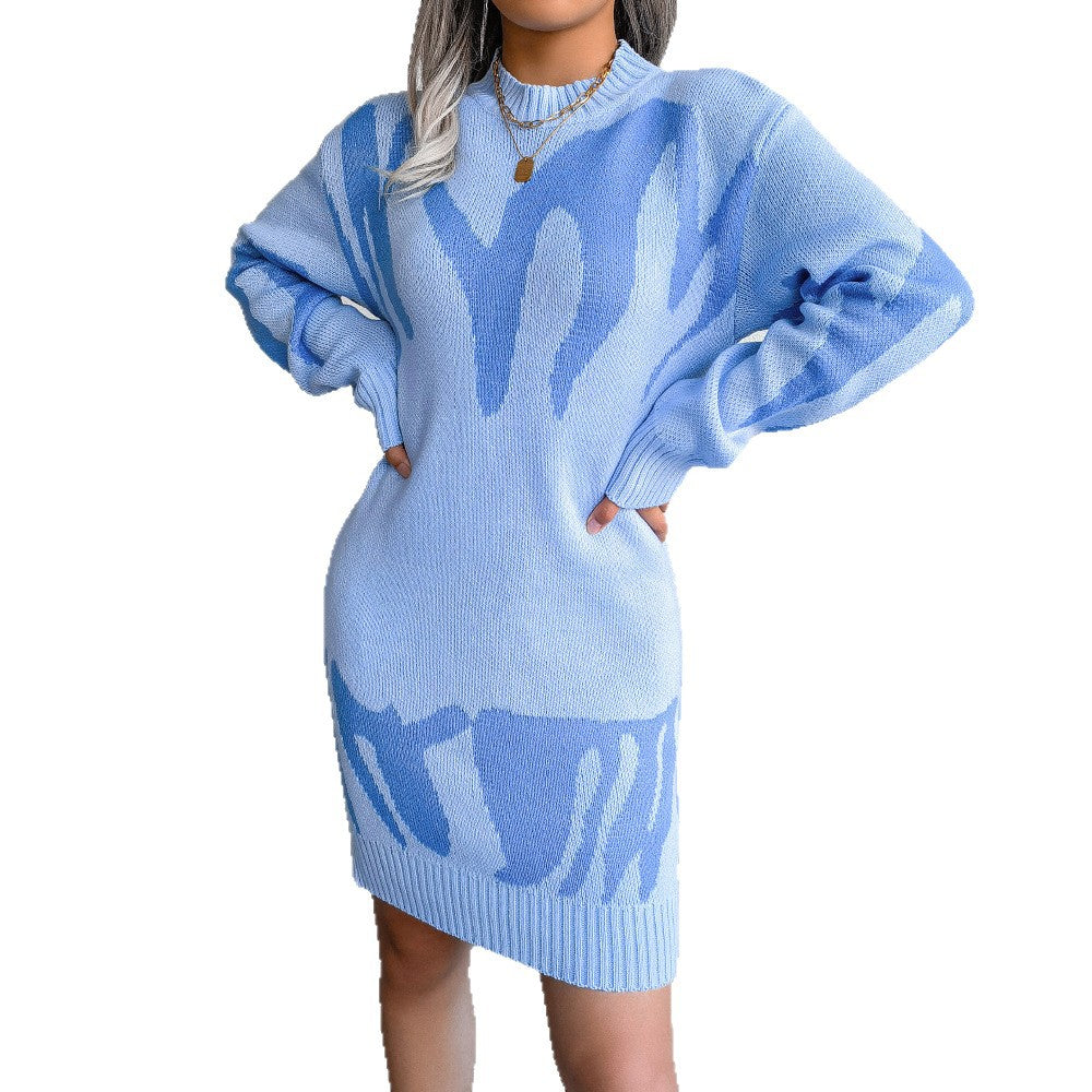 Damen Kleid mit lässigem Schnitt und auffälligem Design - 1