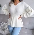 Damen Pullover mit V-Ausschnitt und schmeichelndem Schnitt - 4
