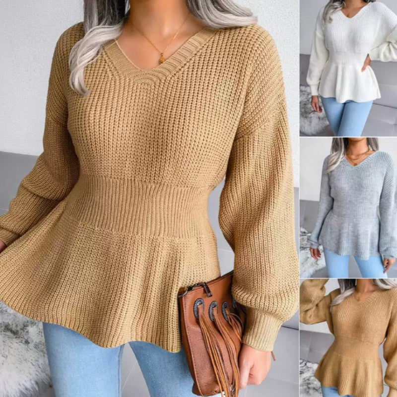 Damen Pullover mit V-Ausschnitt und schmeichelndem Schnitt - 6