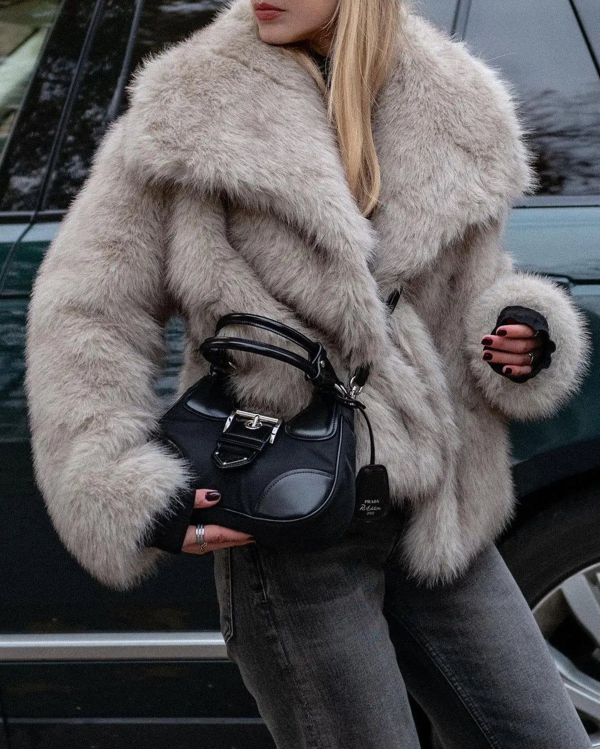 Damen Jacke mit großzügigem Schnitt und auffälligem Kragen - 2