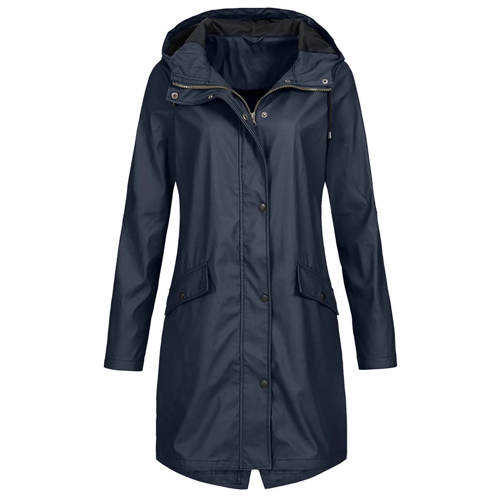 Damen Jacke mit Kapuze und praktischen Taschen - 1