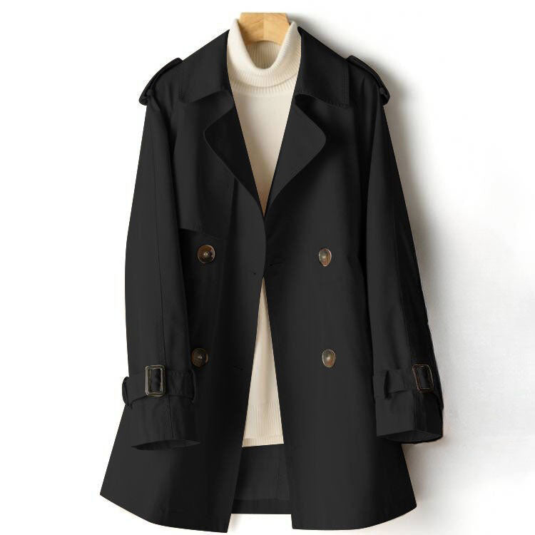 Trenchcoat Damen mit doppelter Knopfreihe und verstellbarem Bund - 3