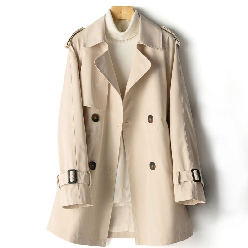 Trenchcoat Damen mit doppelter Knopfreihe und verstellbarem Bund - 4
