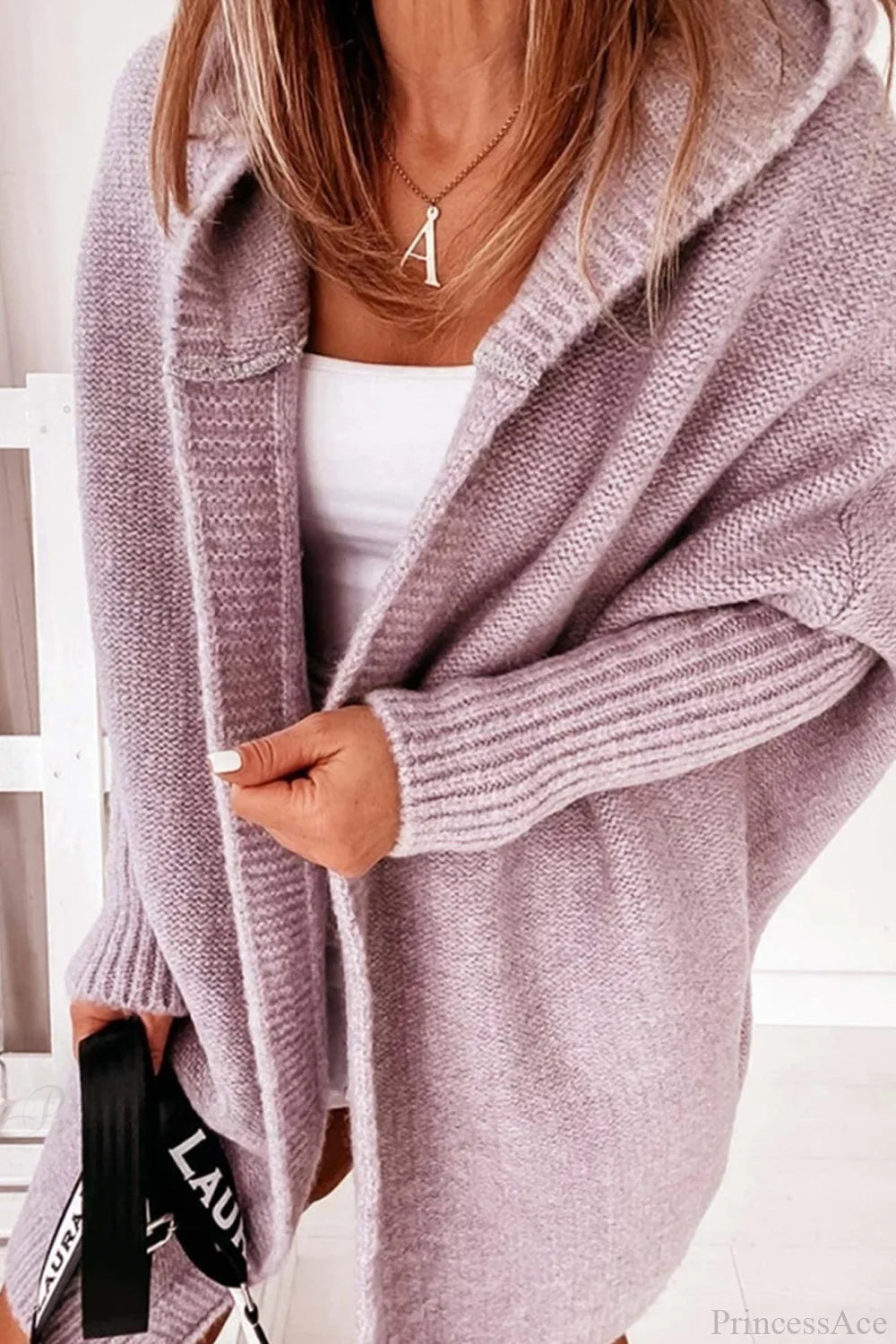 Cardigan Damen mit Kapuze und lockerer Passform - 3
