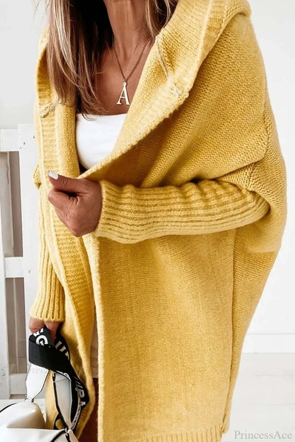 Cardigan Damen mit Kapuze und lockerer Passform - 5
