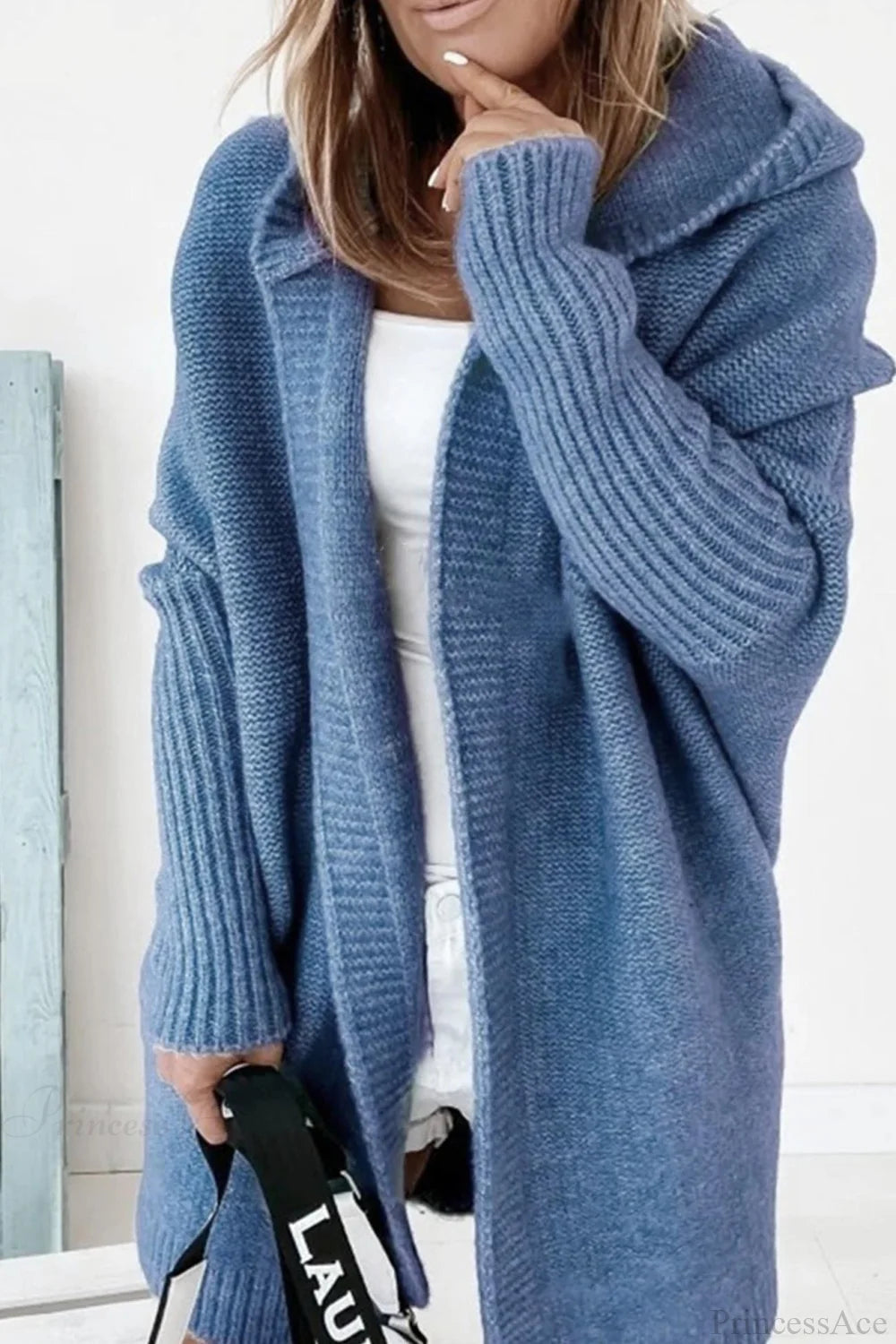 Cardigan Damen mit Kapuze und lockerer Passform - 6