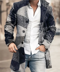 Herren Mantel mit klassischem Schnitt und Stehkragen - 1