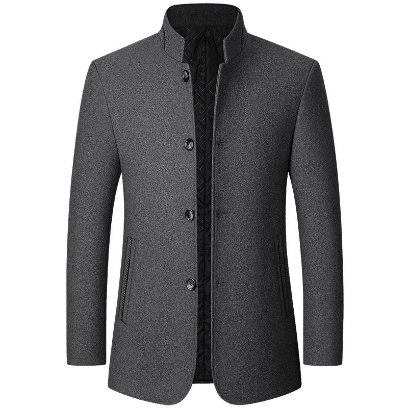 Moderne Herrenjacke mit Stehkragen und praktischen Taschen - 1