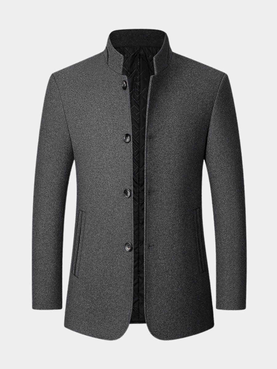 Moderne Herrenjacke mit Stehkragen und praktischen Taschen - 4