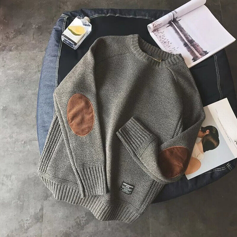 Pullover Herren mit stylischen Ellbogen-Patches - 1