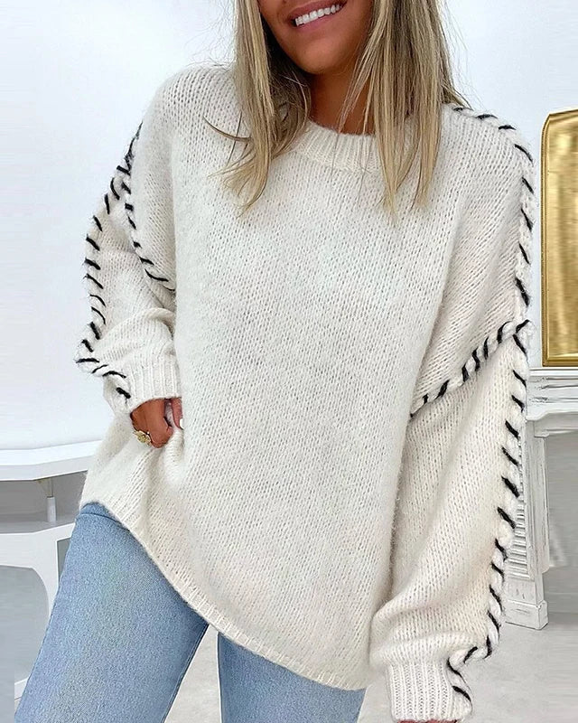 Pullover Damen mit lässigem Schnitt und auffälligen Akzenten - 4