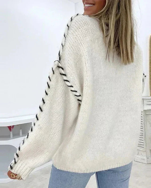 Pullover Damen mit lässigem Schnitt und auffälligen Akzenten - 6