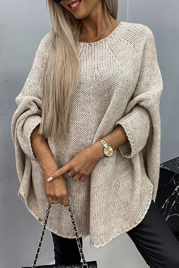 Pullover Damen mit lässigem Schnitt und Batwing-Ärmeln - 1