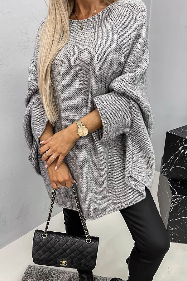 Pullover Damen mit lässigem Schnitt und Batwing-Ärmeln - 2