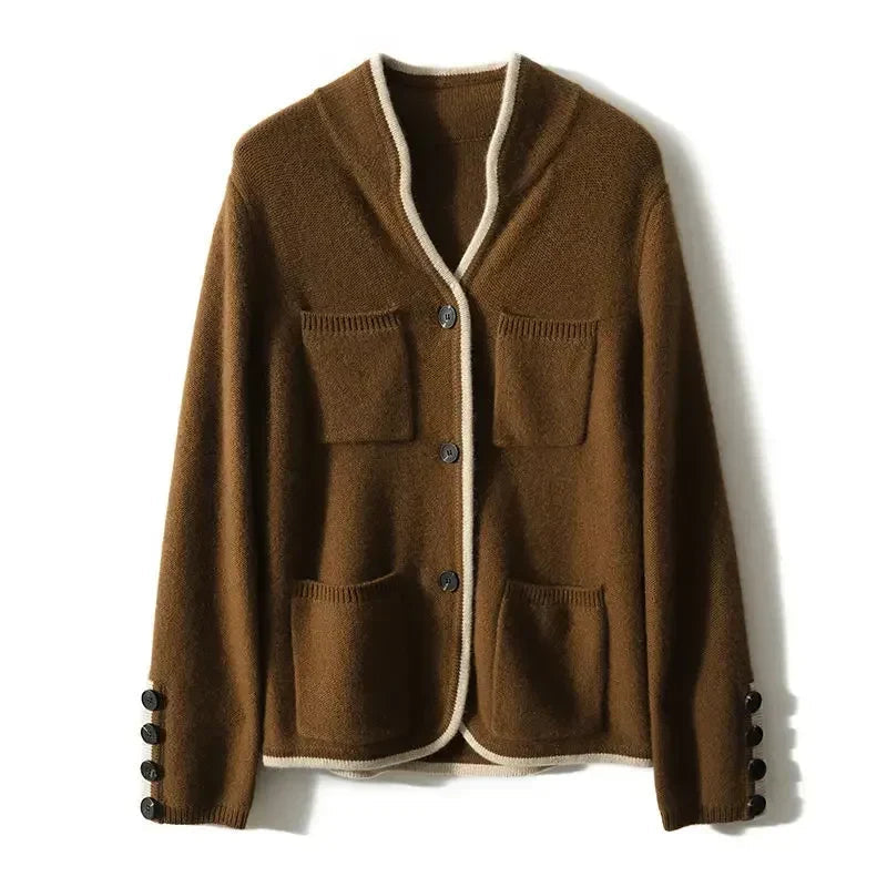 Cardigan Damen mit praktischen Taschen und Knopfdetails - 3