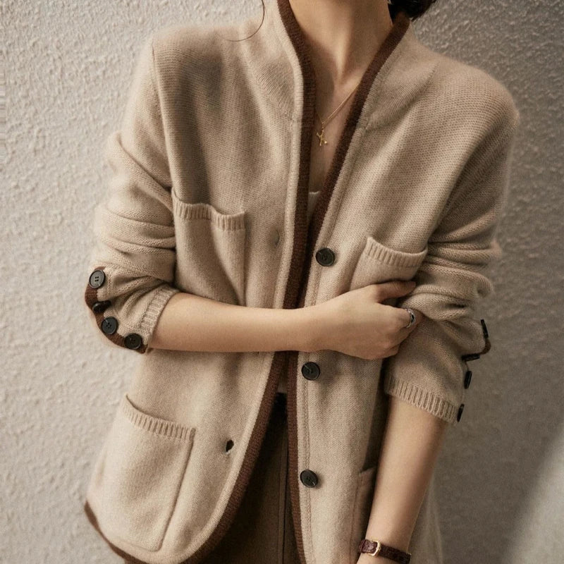Cardigan Damen mit praktischen Taschen und Knopfdetails - 14