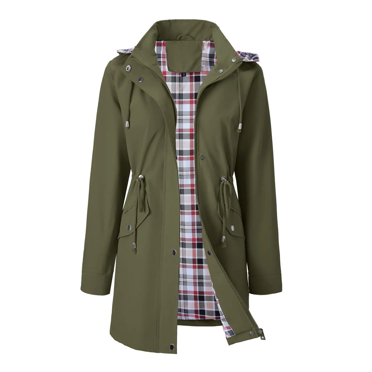 Damenjacke mit figurbetontem Schnitt und Kapuze - 6