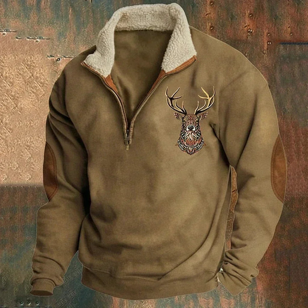 Pullover Herren mit Stehkragen und einzigartigem Motiv - 1