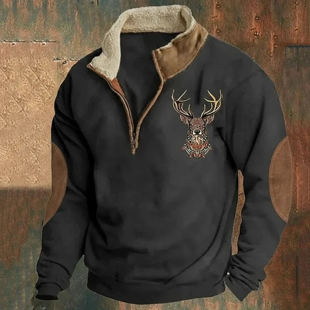 Pullover Herren mit Stehkragen und einzigartigem Motiv - 2