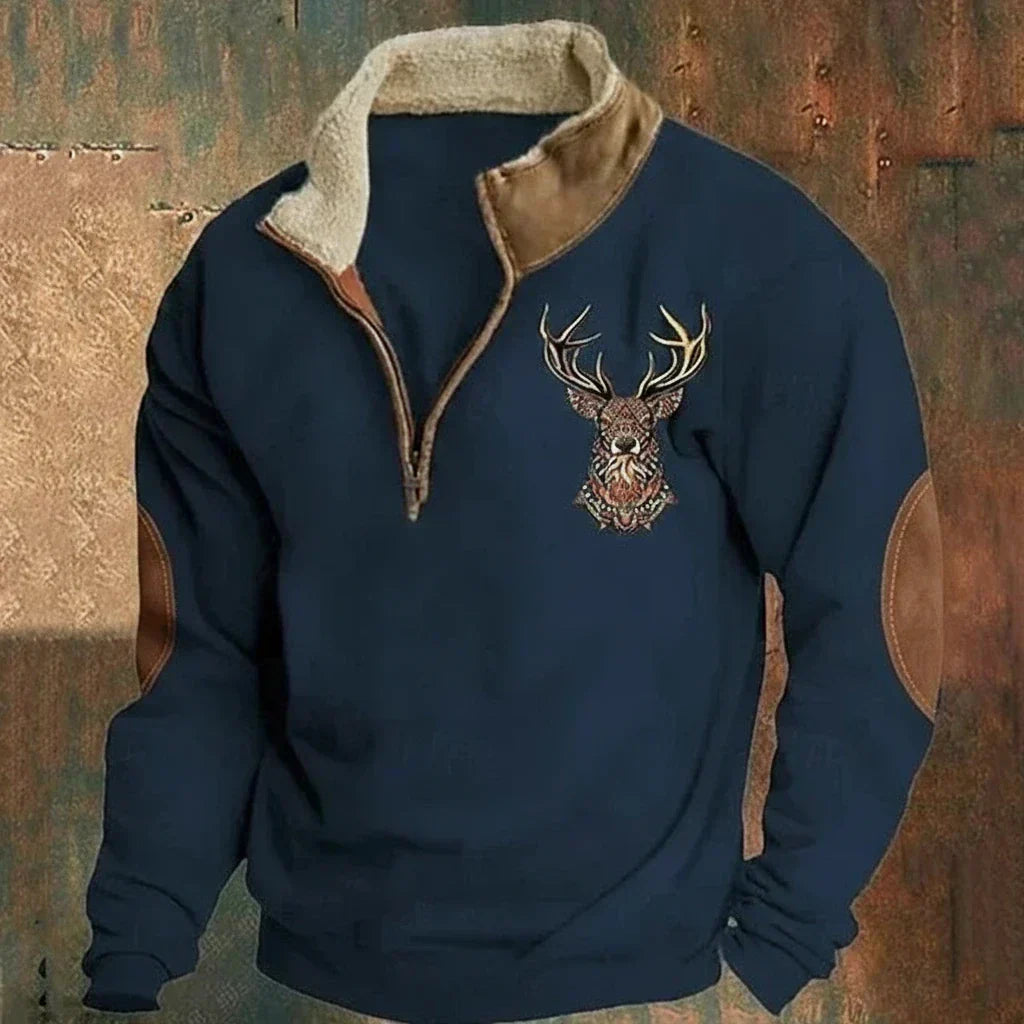 Pullover Herren mit Stehkragen und einzigartigem Motiv - 3