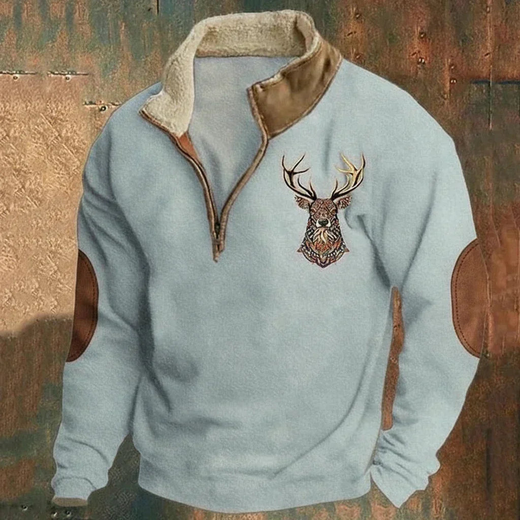Pullover Herren mit Stehkragen und einzigartigem Motiv - 4