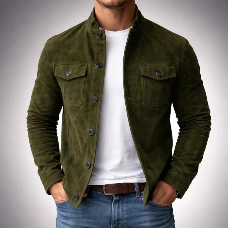Herrenjacke mit modernem Schnitt und praktischen Taschen - 1