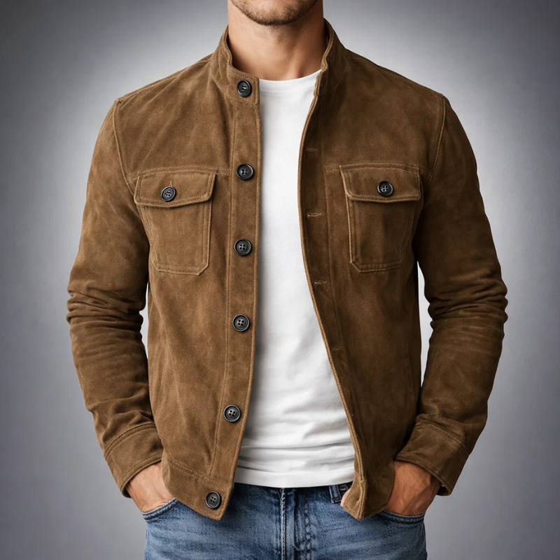 Herrenjacke mit modernem Schnitt und praktischen Taschen - 2