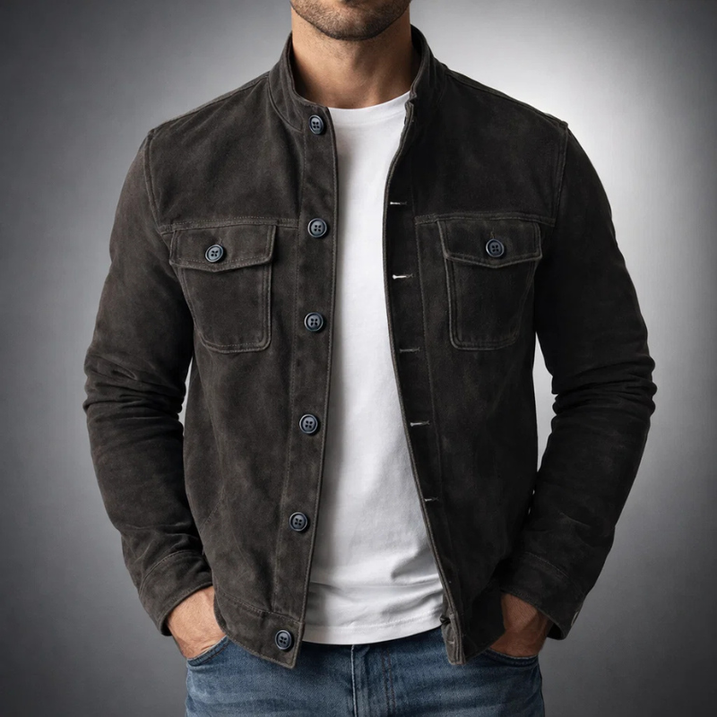 Herrenjacke mit modernem Schnitt und praktischen Taschen - 4