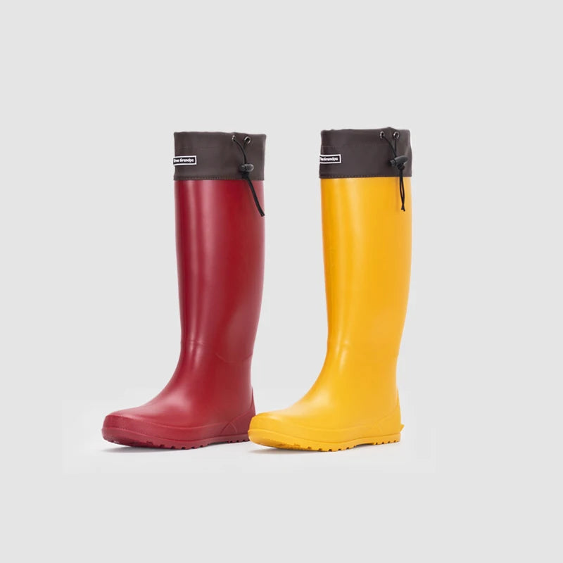 Gummistiefel Damen mit hohem Schaft und praktischem Zugband - 1