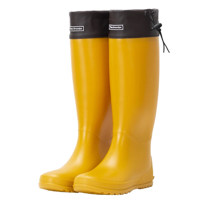 Gummistiefel Damen mit hohem Schaft und praktischem Zugband - 4
