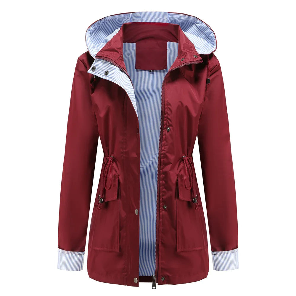 Damenjacke mit Kapuze und tailliertem Schnitt - 3
