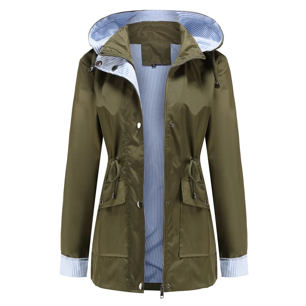 Damenjacke mit Kapuze und tailliertem Schnitt - 5