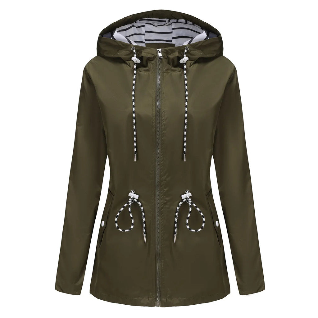 Damenjacke mit Taillenzug und Kapuze - 6